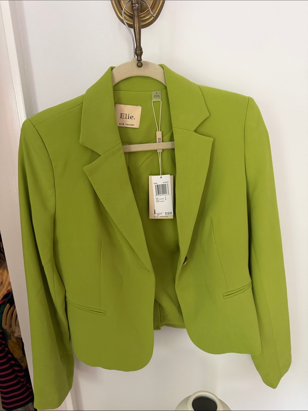 Elie Tahari Lime Green Tailored Blazer